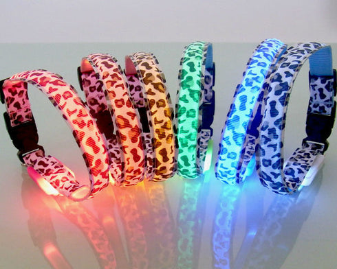 Zgarda multicolora pentru caini Tize Flash Usb S